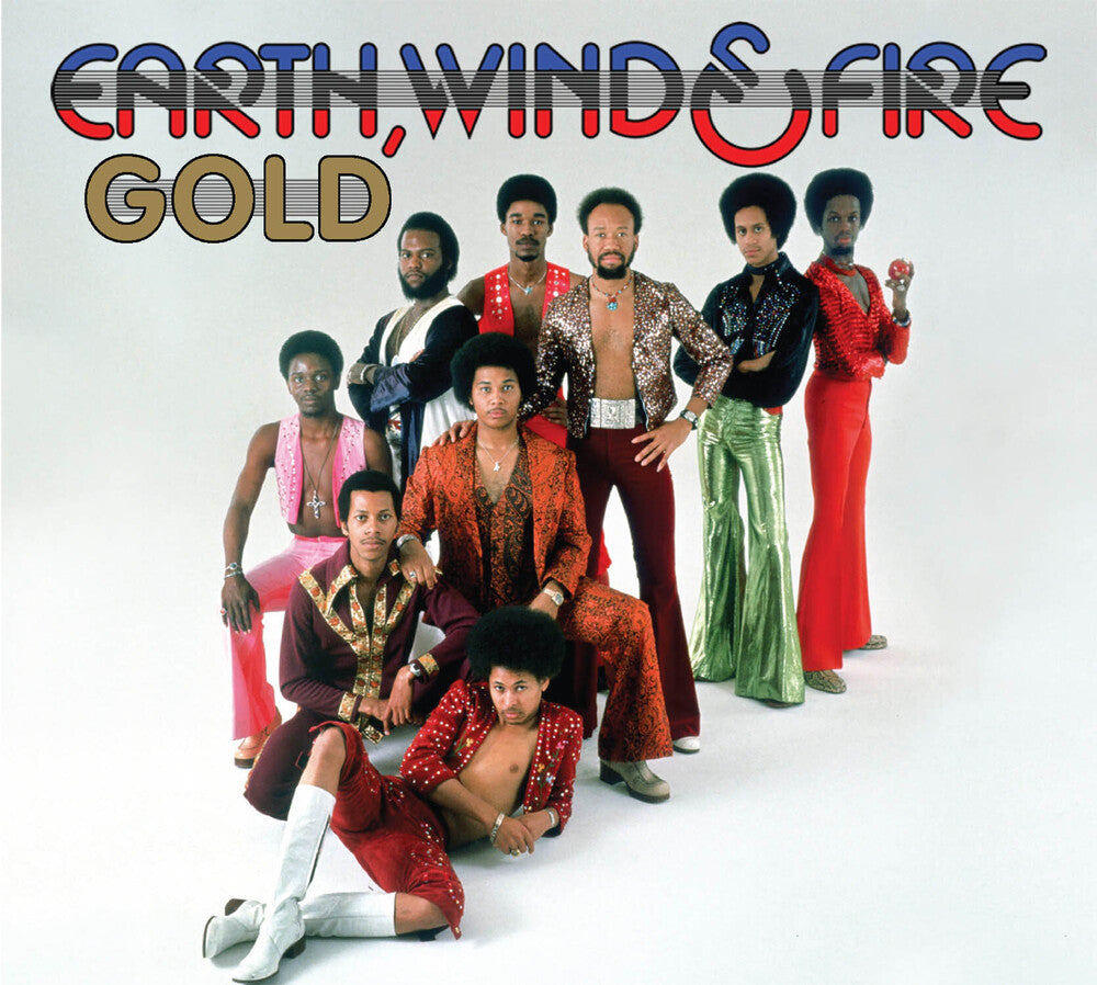 the album cover for Earth, Wind & Fire - Gold