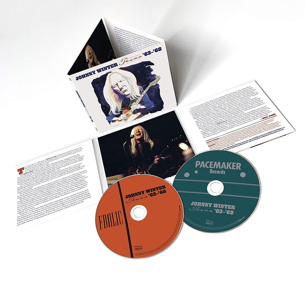 the album cover for Johnny Winter - Texas '63-'68' [2CD]