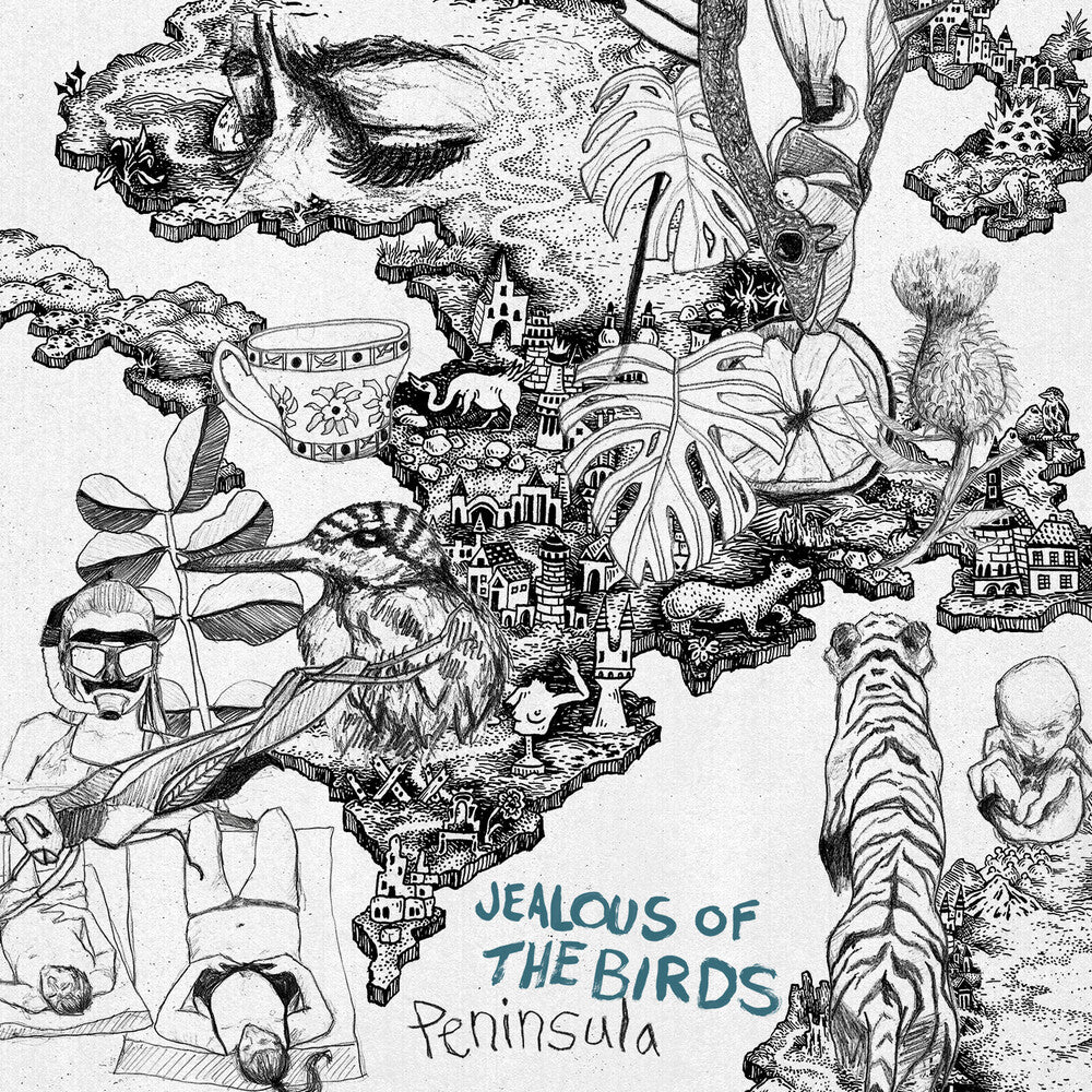 the album cover for Jealous of the Birds - Peninsula [Sea Blue LP]