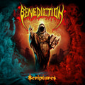 the album cover for Benediction - Scriptures (Red/Black Swirl) (Blk) (Red)