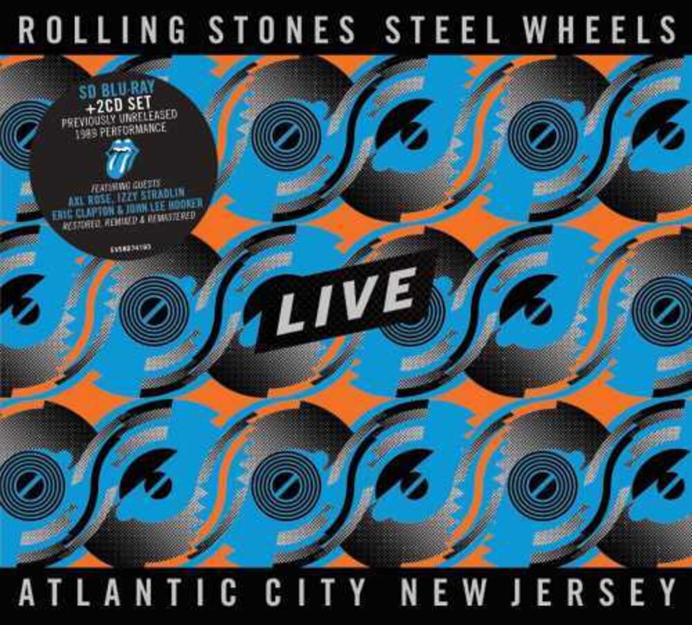 the album cover for The Rolling Stones - Steel Wheels Live (Live From Atlantic City, NJ, 1989) [2CD/Blu-ray]