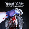 the album cover for Napalm Death - Throes Of Joy In The Jaws Of Defeatism