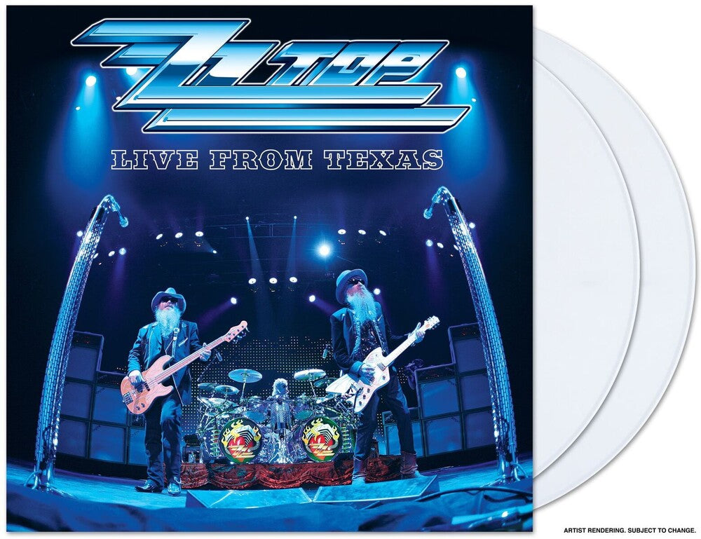 the album cover for ZZ Top - Live From Texas [Blue 2LP]