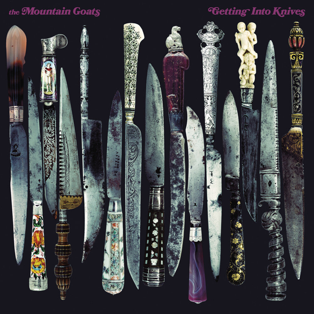 the album cover for The Mountain Goats - Getting Into Knives [Indie Exclusive Limited Edition Metallic Gold 2LP]