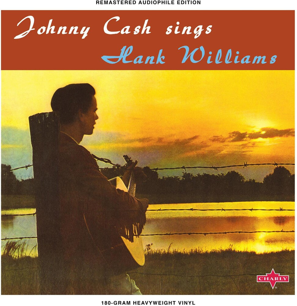 the album cover for Johnny Cash - Sings Hank Williams & Other Favourite Tunes [Limited Edition Sunset Orange LP]