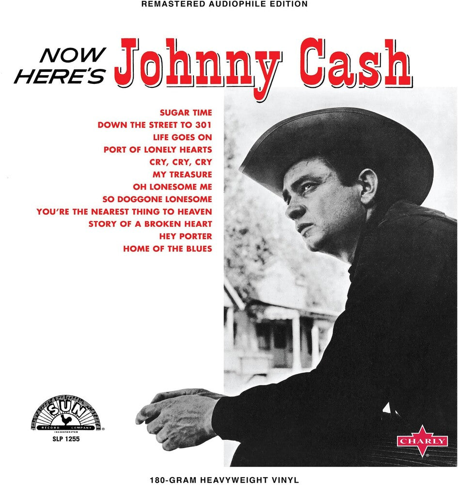 the album cover for Johnny Cash - Now Here's Johnny Cash [Limited Edition Red LP]