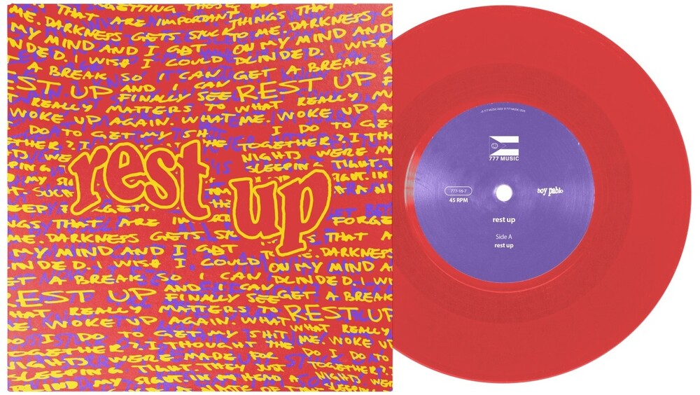 the album cover for boy pablo - Rest Up [Limited Edition Red Vinyl Single]