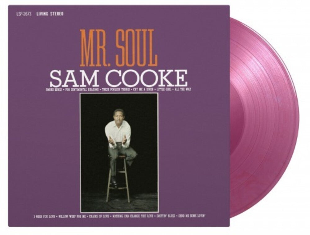 the album cover for Sam Cooke - Mr. Soul [Import Limited Edition180-Gram Purple Marble Colored LP]