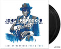 the album cover for John Lee Hooker &amp; The Coast To Coast Blues Band - Live At Montreux 1983 & 1990 [2 LP]