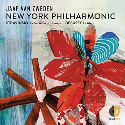 the album cover for Stravinsky / Zweden / New York Philharmonic - Le Sacre Du Printemps / Debussy: La Mer