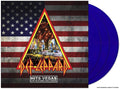 the album cover for Def Leppard - Hits Vegas - Live At Planet Hollywood [Limited Edition Translucent Blue 3LP]