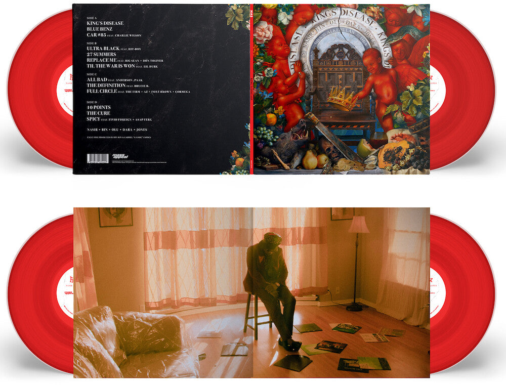 the album cover for Nas - King's Disease [Red 2 LP]