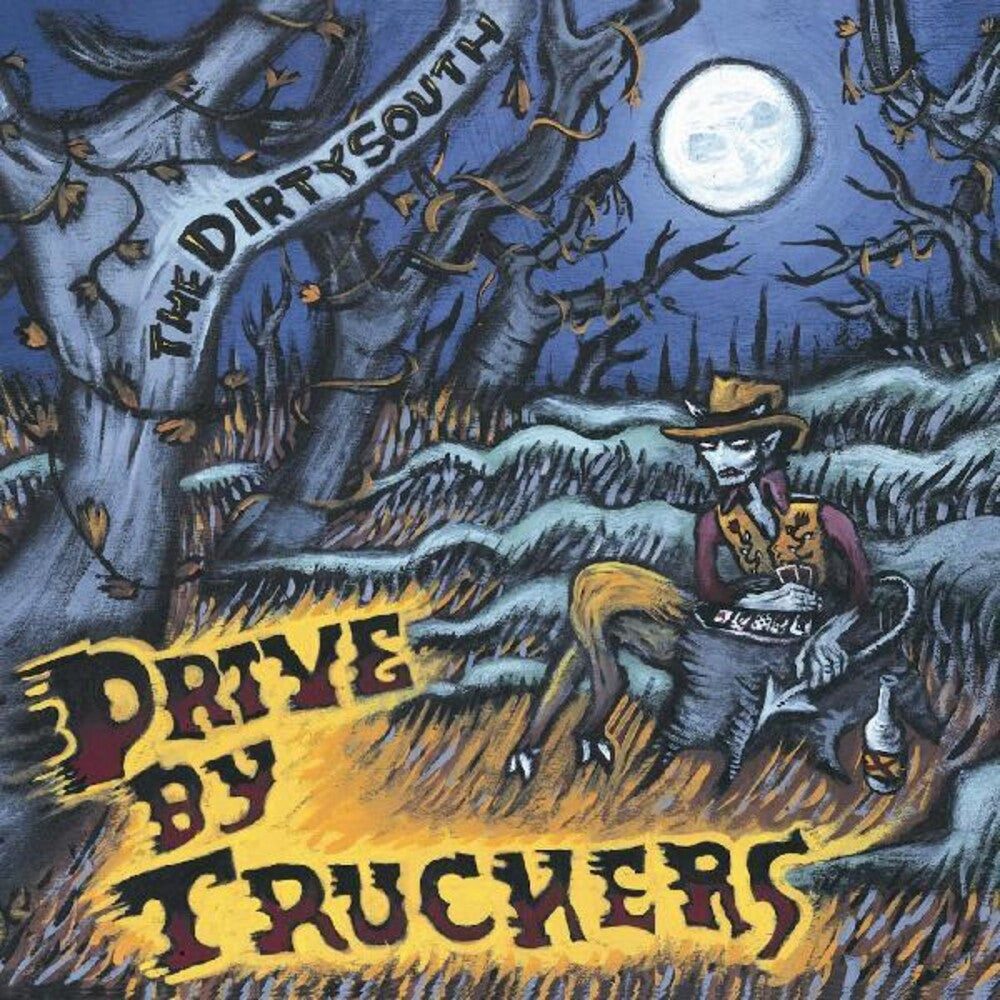 the album cover for Drive-By Truckers - The Dirty South [Clear & Blue Marble 2LP]