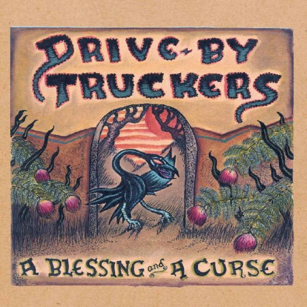 the album cover for Drive-By Truckers - A Blessing And A Curse [Clear & Purple Marble LP]