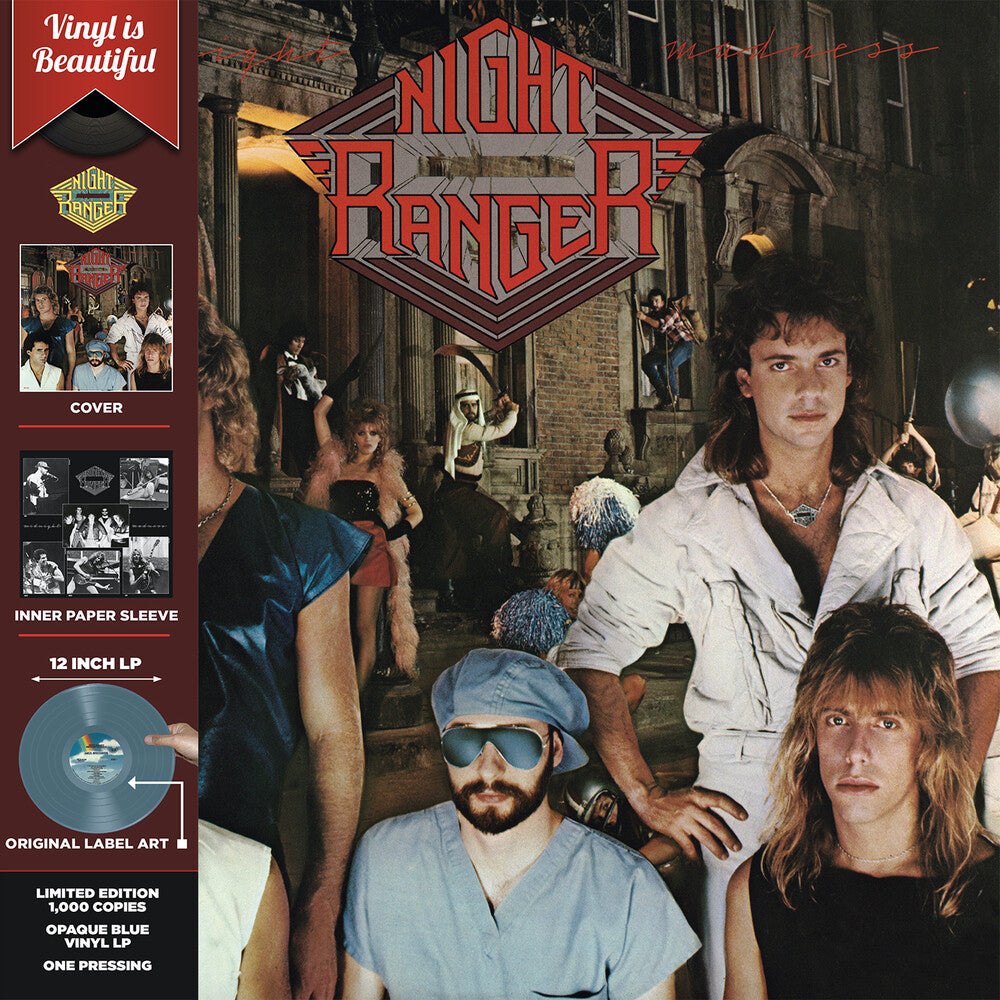 the album cover for Night Ranger - Midnight Madness (Light Blue Opeque Vinyl)
