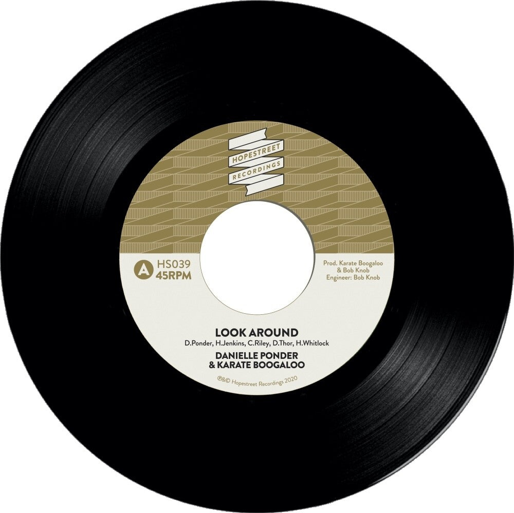 the album cover for Danielle Ponder / Karate Boogaloo - Look Around / Little Bit
