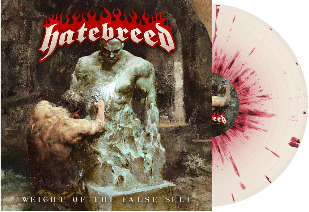 the album cover for Hatebreed - Weight of the False Self (Bone w/ Blood Splatter)