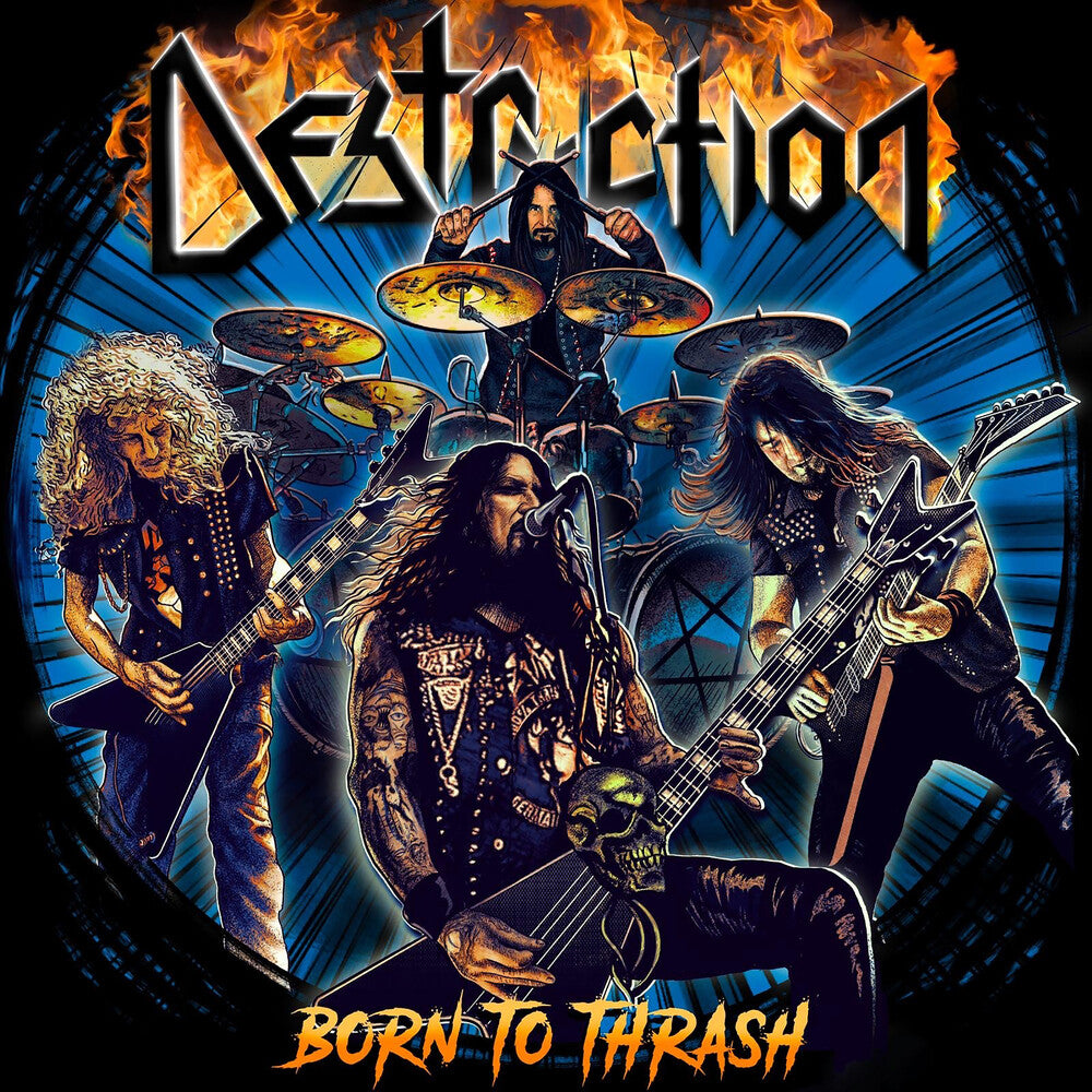 the album cover for Destruction - Born To Thrash (Live In Germany)
