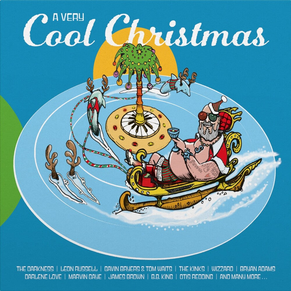 the album cover for Very Cool Christmas / Various Blue Ltd Ogv - Very Cool Christmas (Blue & Yellow Vinyl) / Var