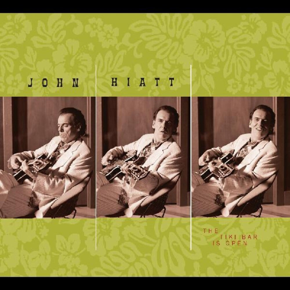 the album cover for John Hiatt - The Tiki Bar Is Open [Limited Edition Green/White LP]