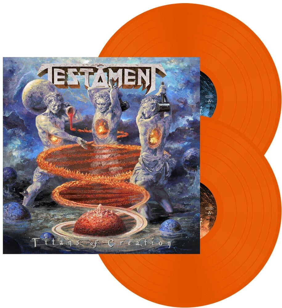 the album cover for Testament - Titans Of Creation [Limited Edition Orange 2LP]
