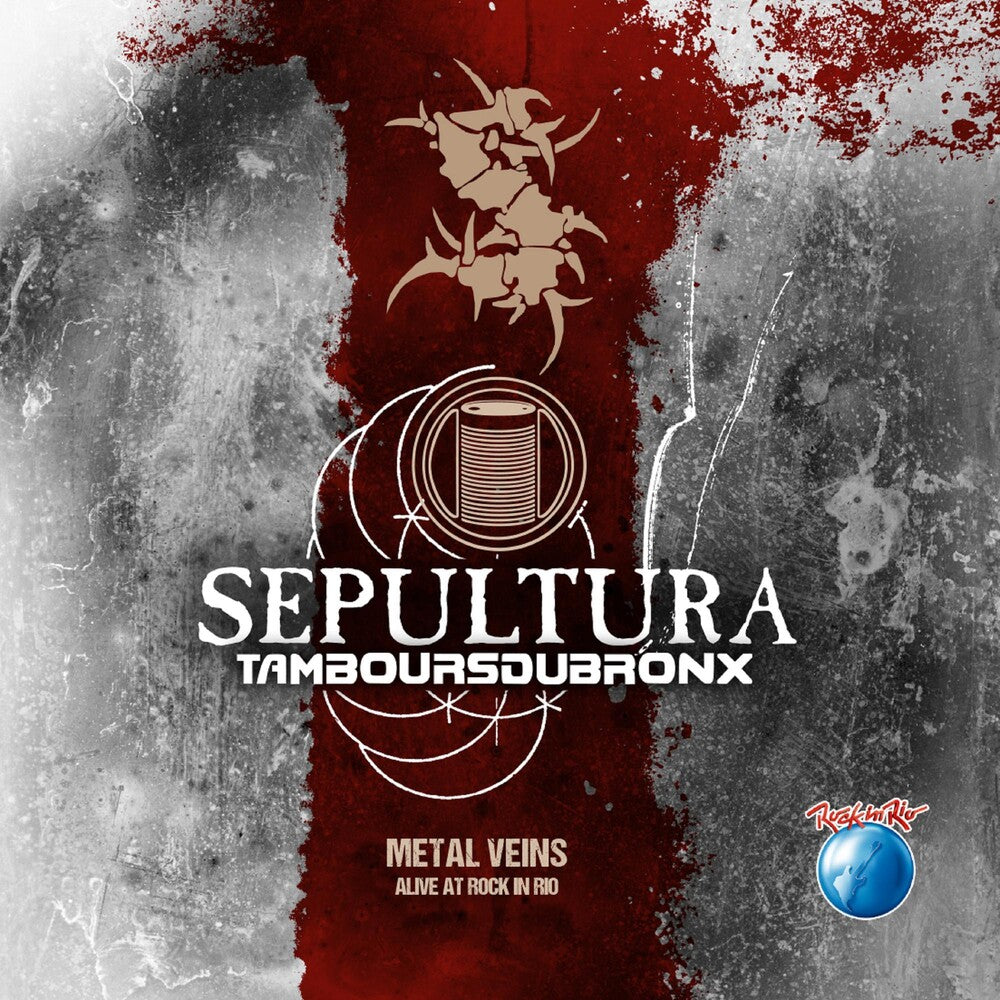 the album cover for Sepultura - Metal Veins - Alive At Rock In Rio [Limited Edition LP]