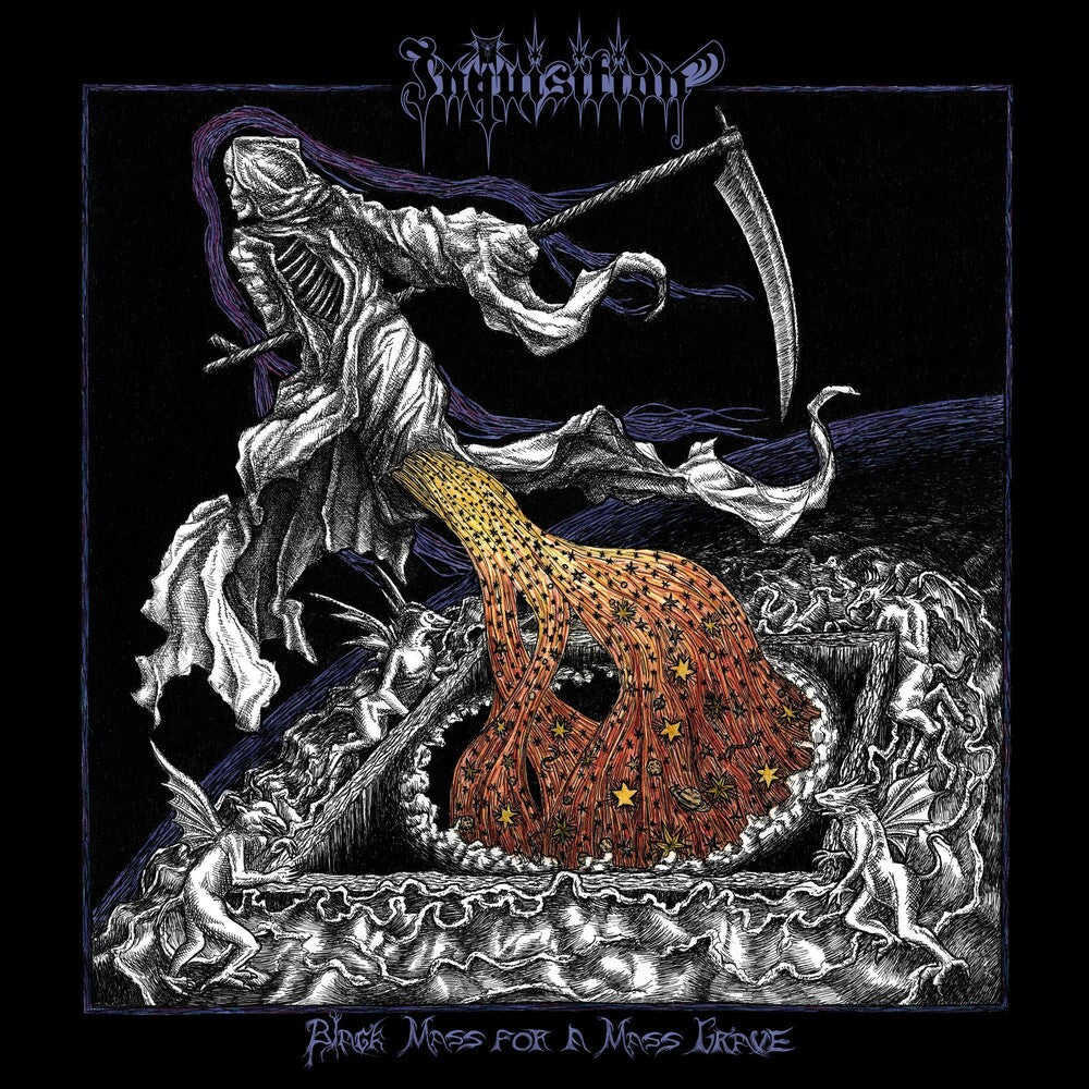the album cover for Inquisition - Black Mass For A Mass Grave
