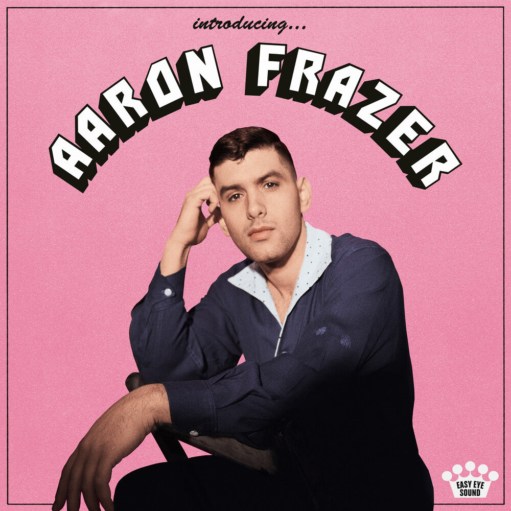 the album cover for Aaron Frazer - Introducing... [Indie Exclusive Limited Edition Translucent Pink Glass LP]