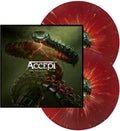 the album cover for Accept - Too Mean To Die [Red W/ White Splatter LP]