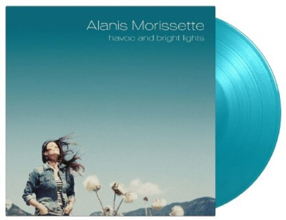 the album cover for Alanis Morissette - Havoc & Bright Lights [Limited Gatefold, 180-Gram Turquoise Colored Vinyl]