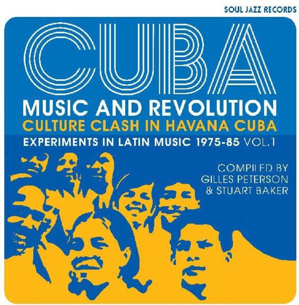 the album cover for Soul Jazz Records Presents - Cuba: Music And Revolution: Culture Clash in Havana: Experiments in   Latin Music 1975-85 Vol. 1