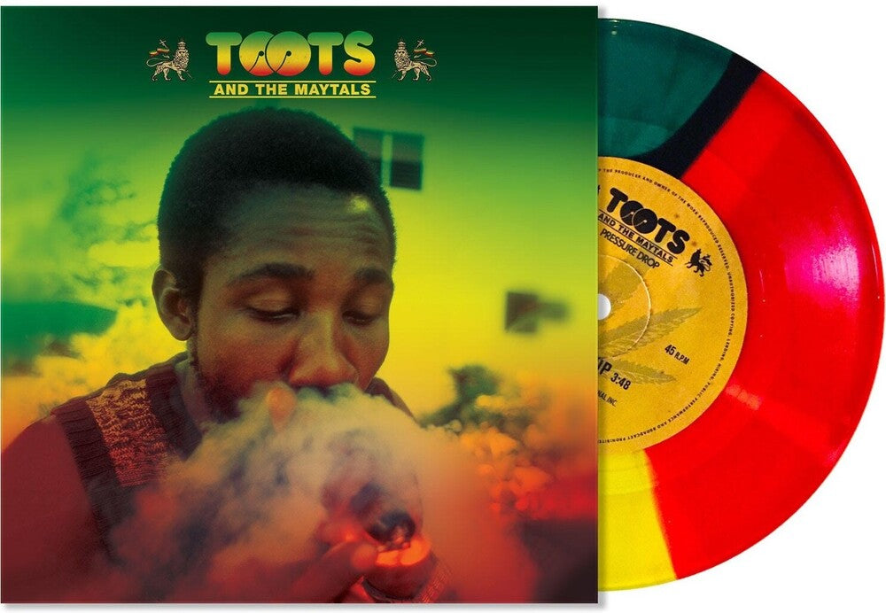 the album cover for Toots & The Maytals - Pressure Drop - The Golden Tracks [Tri-Colored Vinyl Single]