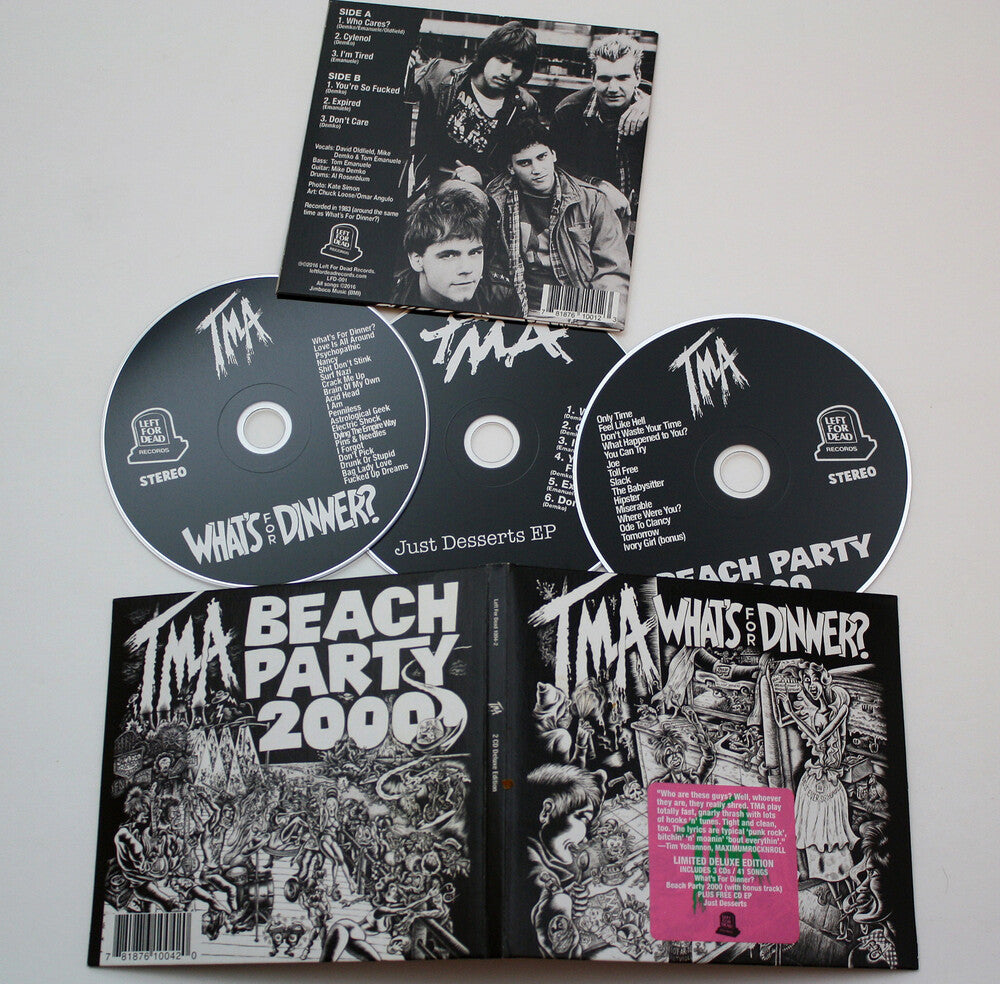 the album cover for Tma - Whats For Dinner / Beach Party 2000 [Limited Edition]