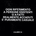 the album cover for Calibro 35 - Any Resemblance To Real Persons Or Actual Facts Is