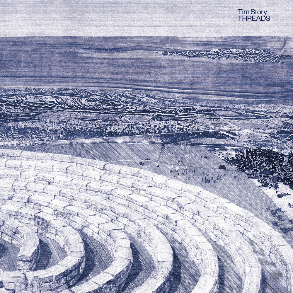the album cover for Tim Story - Threads [Clear Orange Colored Vinyl]