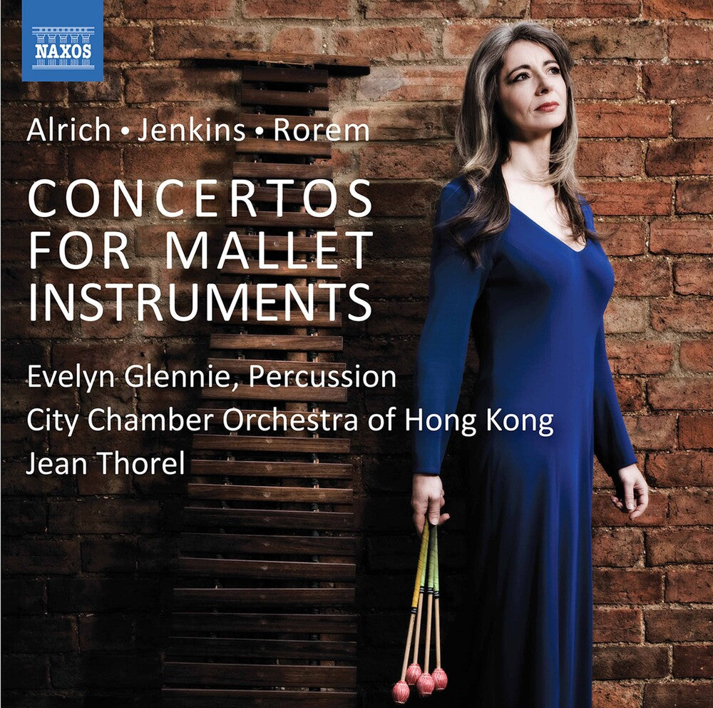 the album cover for Alrich / Glennie / Thorel - Rorem: Concertos for Mallet Instruments