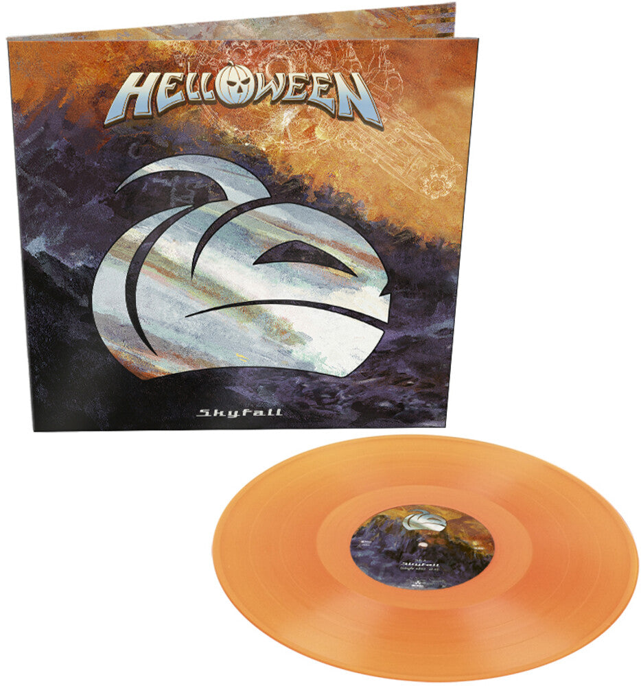 the album cover for Helloween - Skyfall (Orange Transparent)
