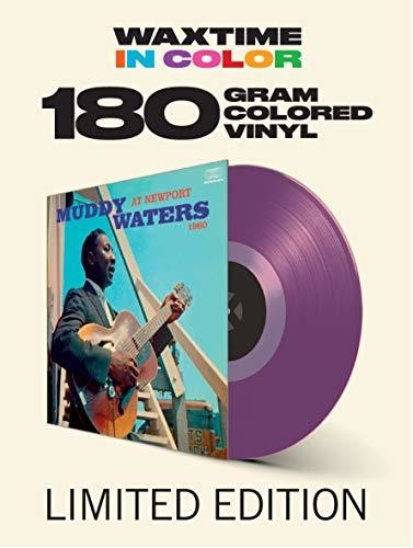 the album cover for Muddy Waters - At Newport 1960 [Colored Vinyl] [180 Gram] (Purp) (Spa)
