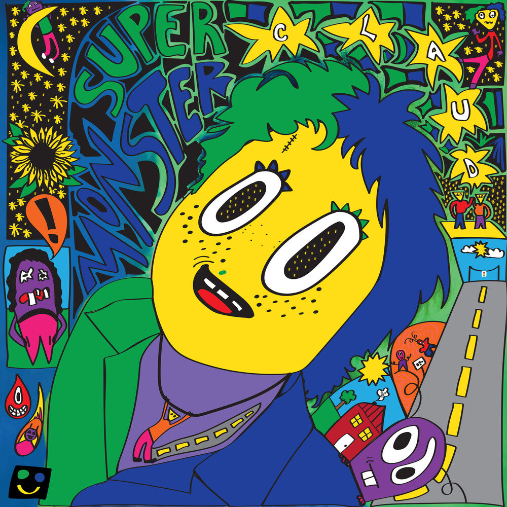 the album cover for Claud - Super Monster [Indie Exclusive Limited Edition Green & Blue Split LP]