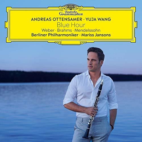 the album cover for Ottensamer / Wang / Berliner Philharmoniker - Blue Hour (Weber / Brahms / Mendelssohn)