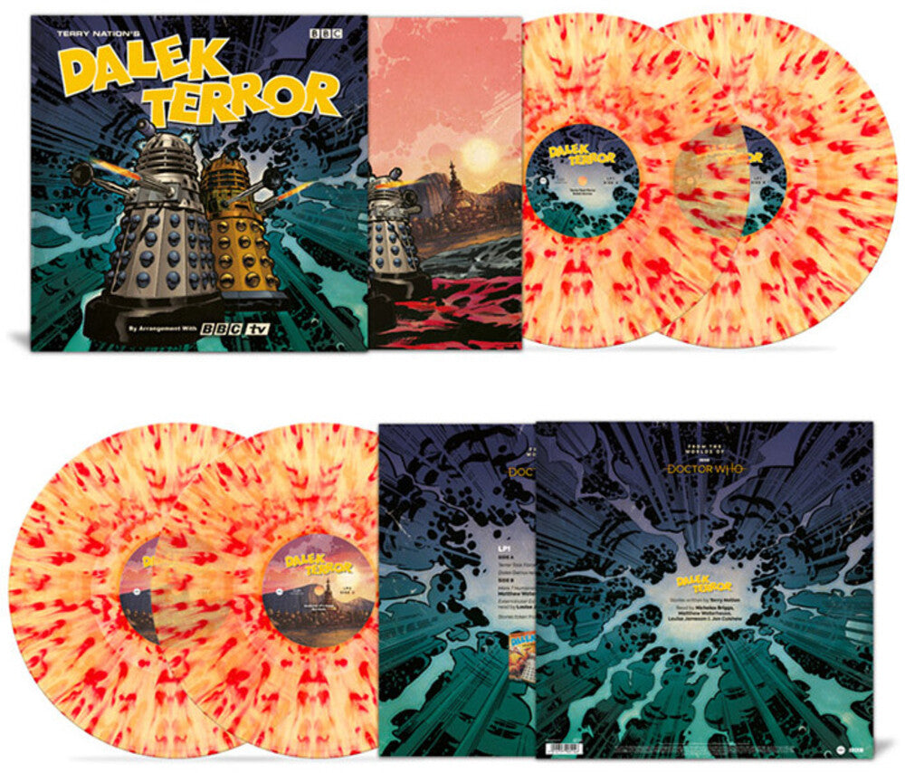 the album cover for Doctor Who (Colv) (Ogv) (Iex) (Uk) - Dalek Terror [180-Gram 'Extermination Splatter' Colored Vinyl]