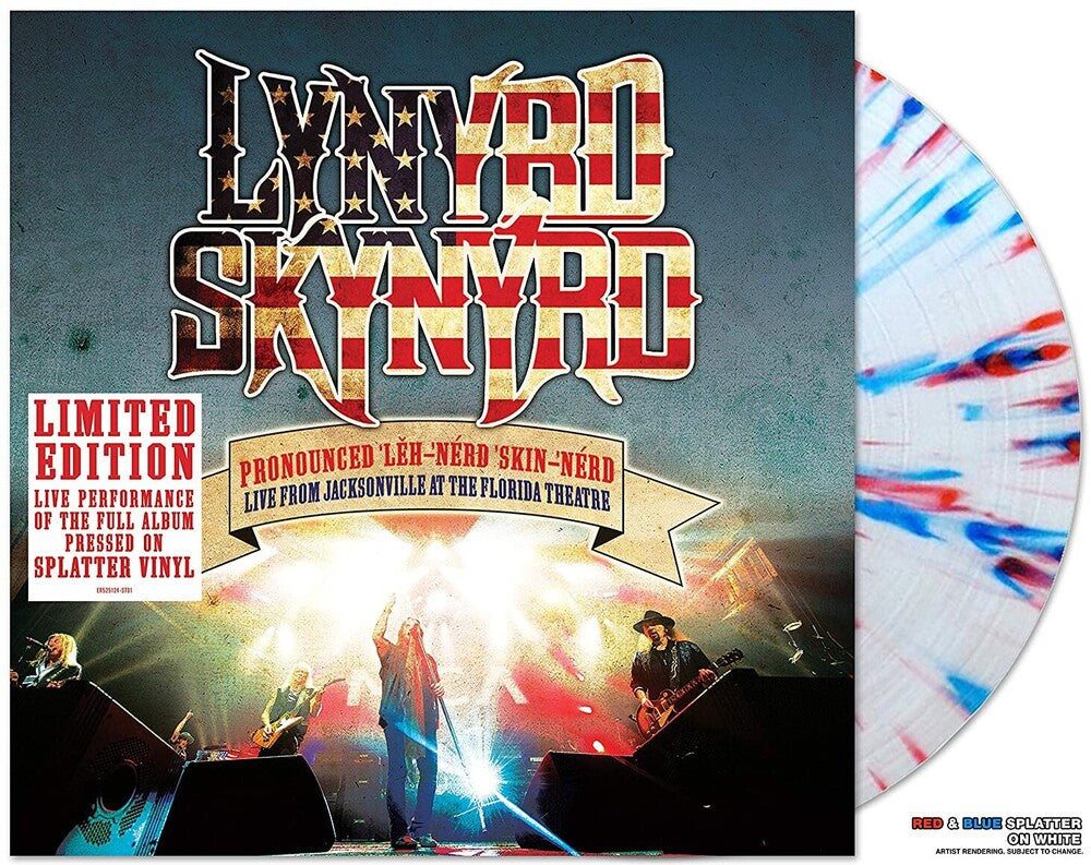 the album cover for Lynyrd Skynyrd - Pronounced ‘Leh-‘nérd ‘Skin-‘nérd - Live From Jacksonville [Limited Edition Red Marble LP]
