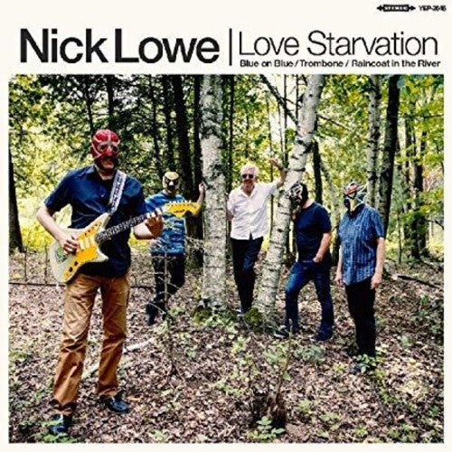 the album cover for Nick Lowe - Love Starvation / Trombone EP [Vinyl]