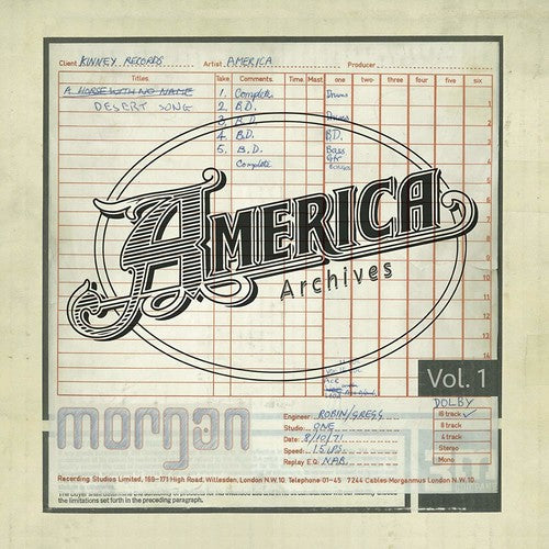the album cover for America - Archives Vol 1