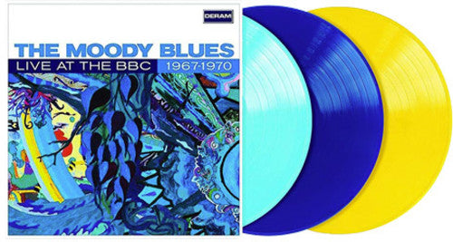 the album cover for The Moody Blues - Live At The Bbc 1967-1970 (Blue) [Colored Vinyl] (Ltbl)