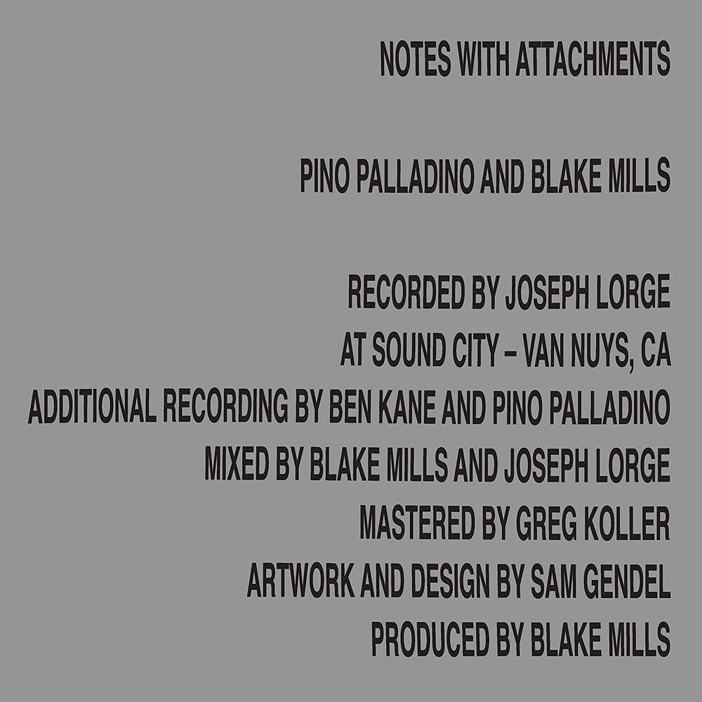 the album cover for Pino Palladino and Blake Mills - Notes With Attachments