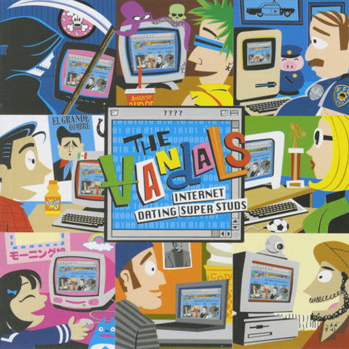 the album cover for The Vandals - Internet Dating Superstuds