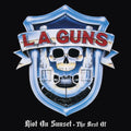 the album cover for L.A. Guns - Riot On Sunset - The Best Of [Limited Edition] (Red)