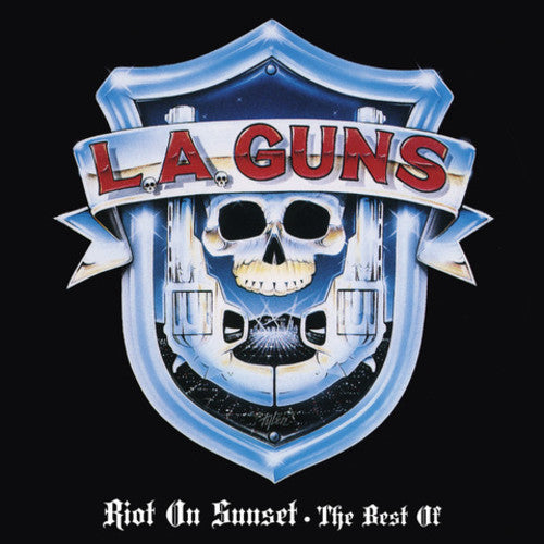 the album cover for L.A. Guns - Riot On Sunset - The Best Of [Limited Edition] (Red)