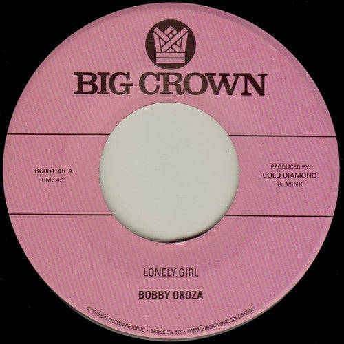 the album cover for Bobby Oroza - Lonely Girl / Alone Again